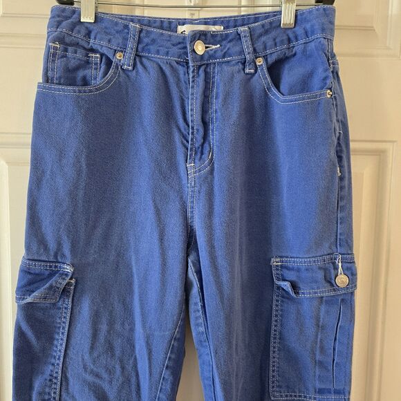 S.O.N.G. Wide Leg Blue Jeans Size 7/28 Y2K Baggy 90s Denim Vintage Skater Pants - Picture 3 of 6